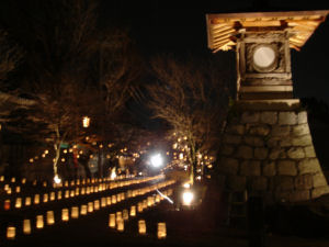 本妙寺 桜灯篭